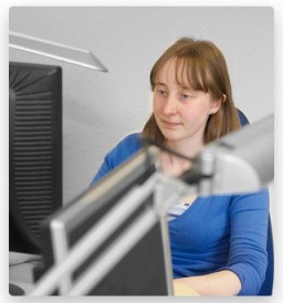 Jenny at her computer | Technical translators