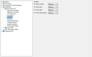 Screenshot of numbers settings in SDL Trados Studio | Blog |German to English technical translation