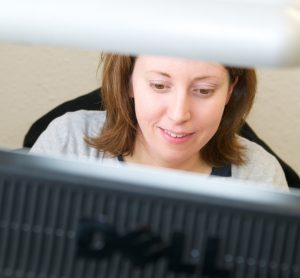 Siobhan working at her computer | Certified translation services