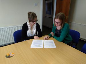 Hollie and Catherine training