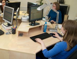 Catherine and Jenny in office | LKTimeline 2007 | Technical and commercial translators