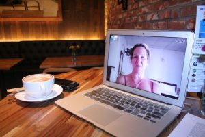 Laptop with Skype on screen | Blog | Technical translation services